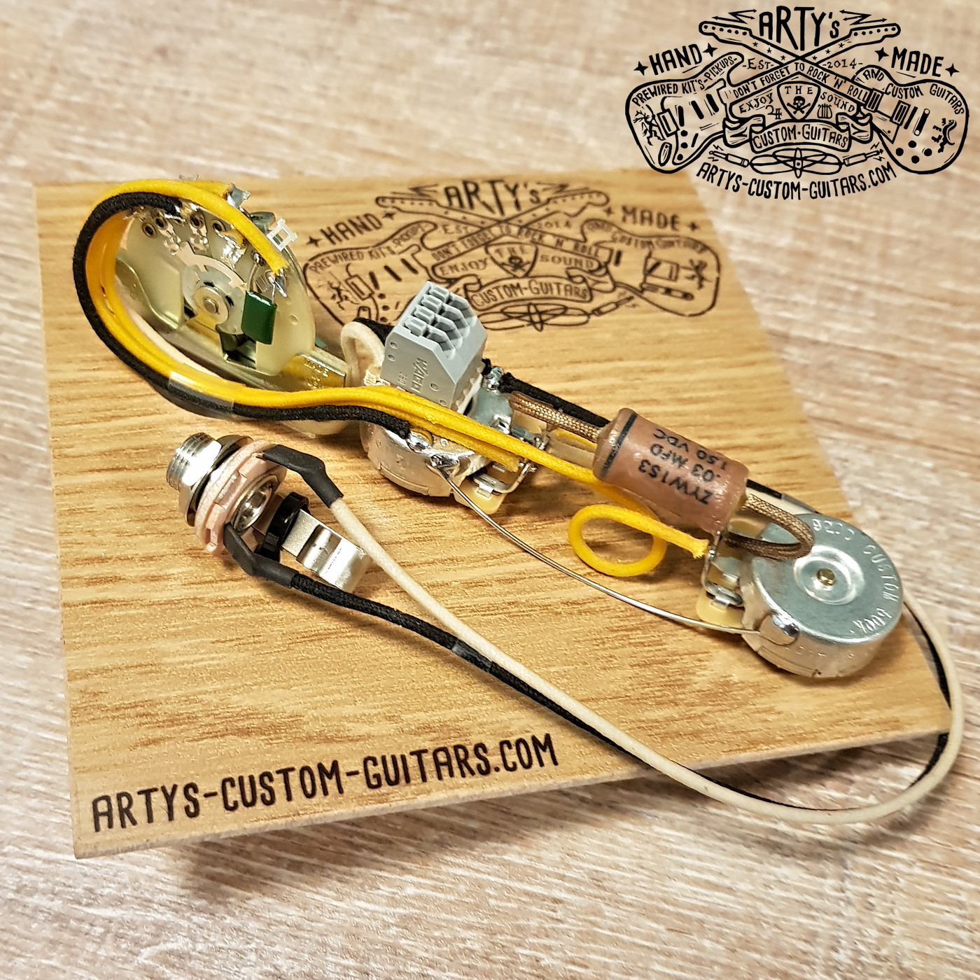 PREWIRED KIT ESQUIRE Cocked Wah SOLDERLESS Arty's Custom Guitars