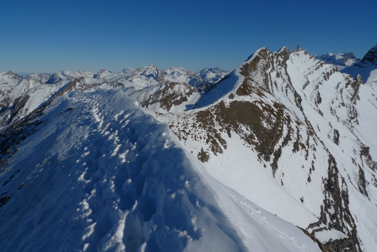 Auf dem Gipfel des Chläbdächer