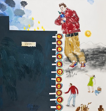 BOX, 2012, Mixed Media auf Leinwand, 200 x 190 cm