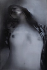 FEMME SANS DESSOUS DESSUS 2018 Öl auf Papier  100 x 70 cm