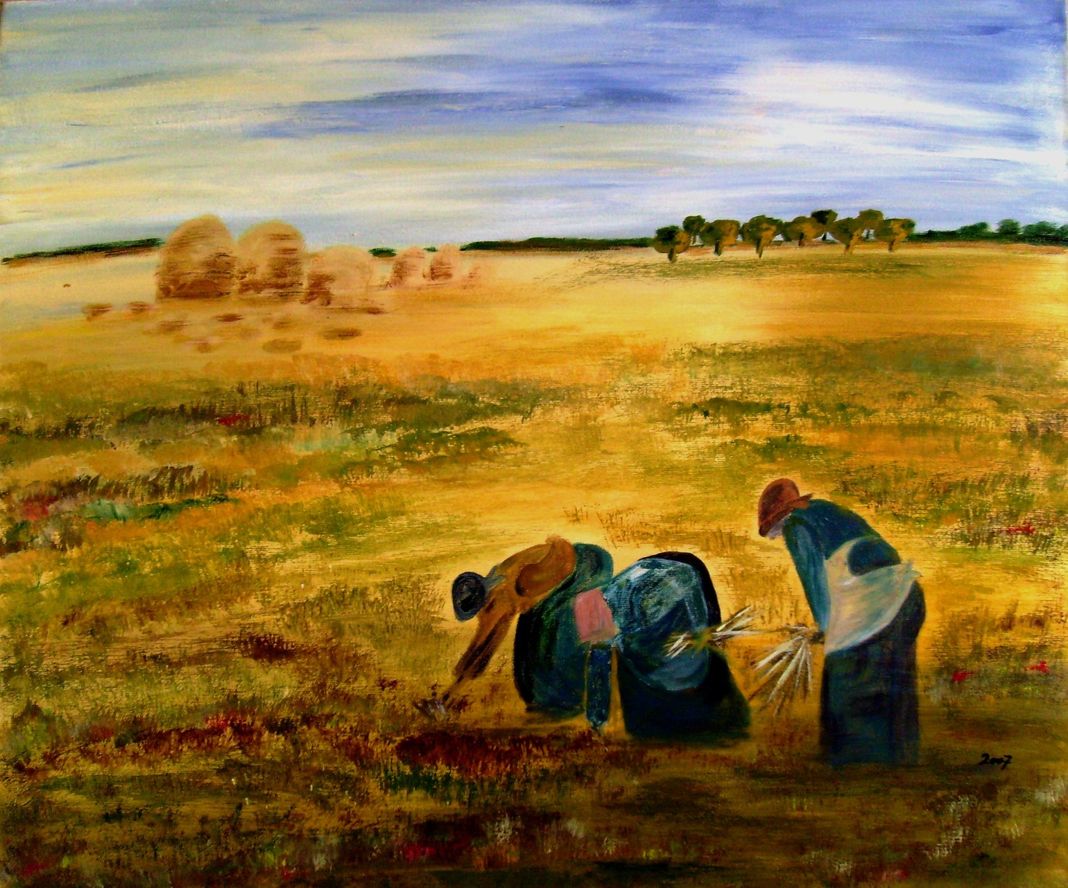 Die Ährensammlerinnen nach Jean-Francois Millet um 1857