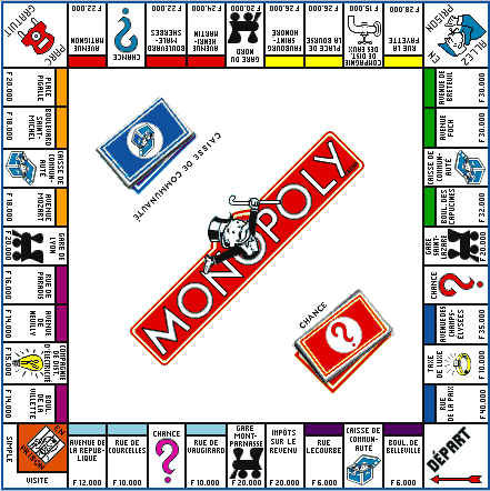 plateau du jeu Monopoly