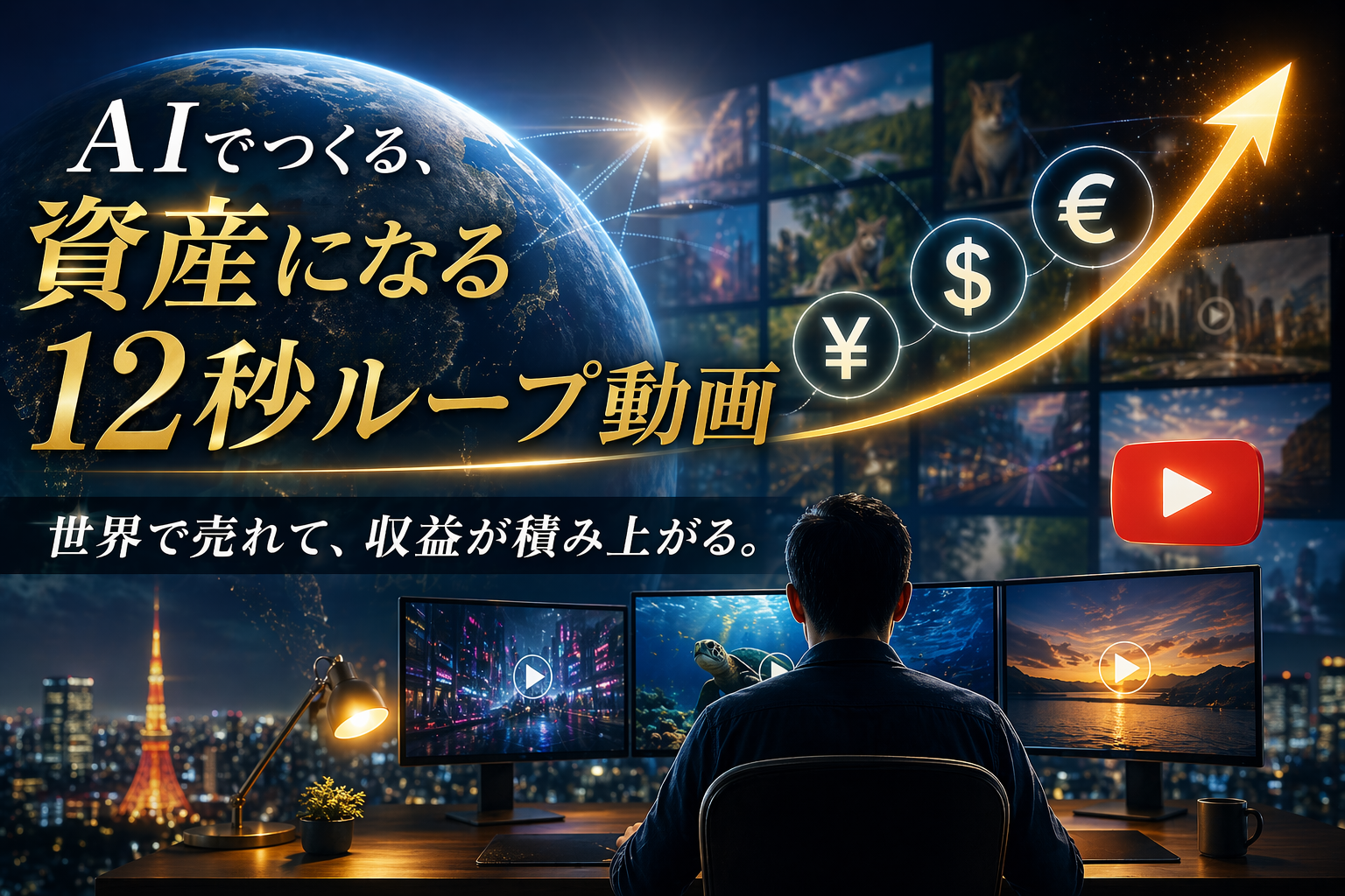 世界市場で売れるデジタル不動産のポートフォリオ