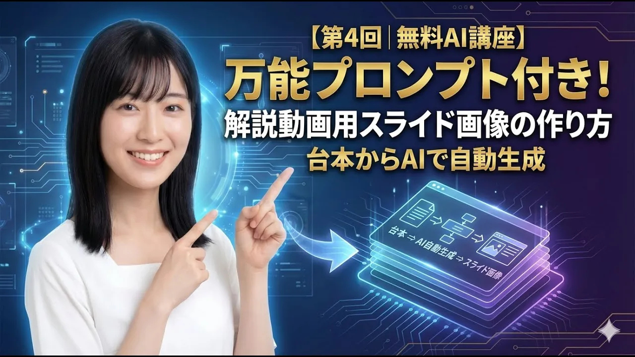 台本から動画用スライド画像を自動生成する方法