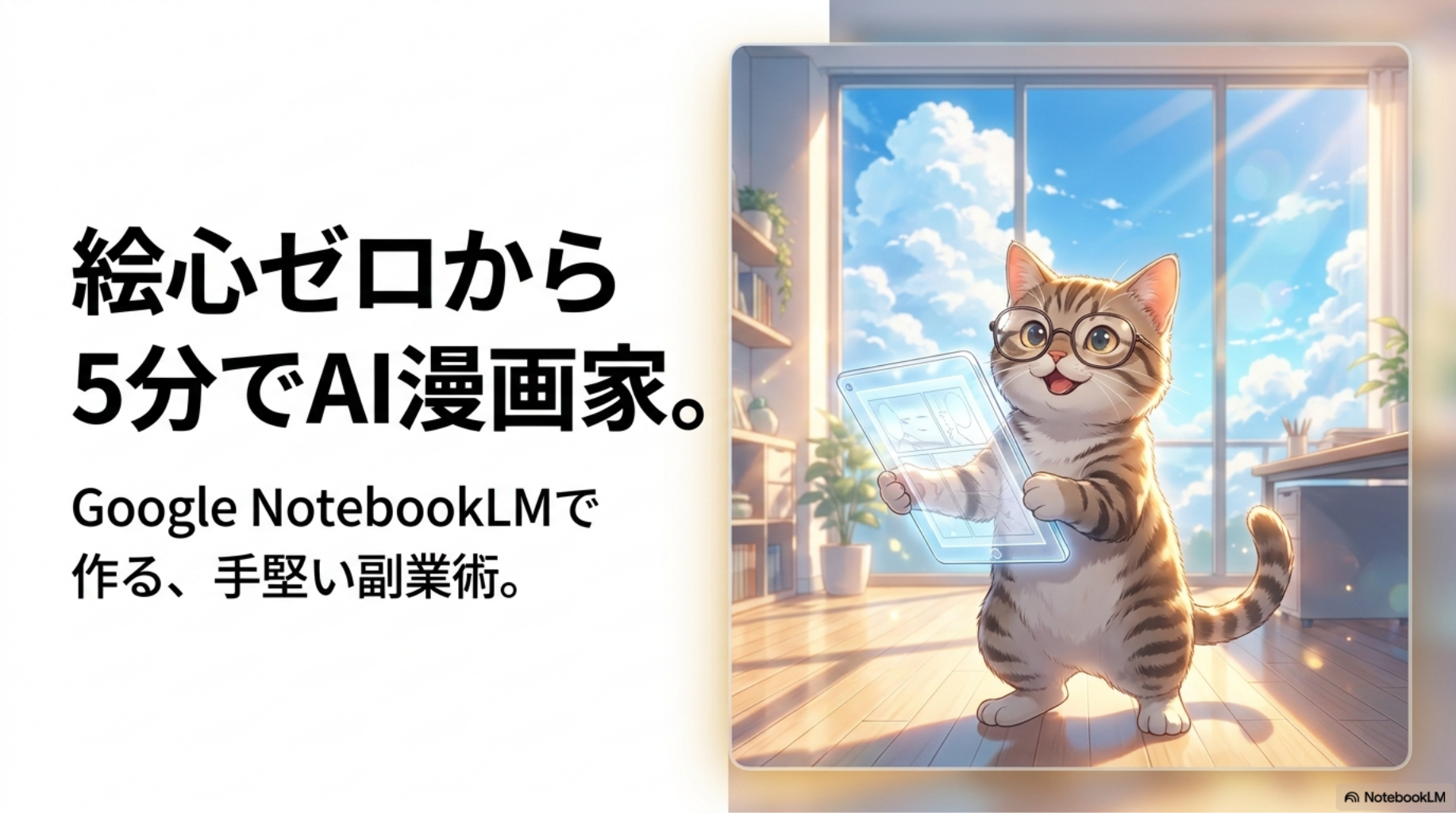 Google NotebookLMで簡単！たった5分でAI漫画を作って手堅く副業収入を得る全手順