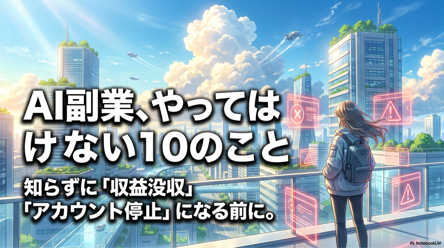 AI副業の危険な落とし穴10選｜知らないと収益停止や著作権違反になることも