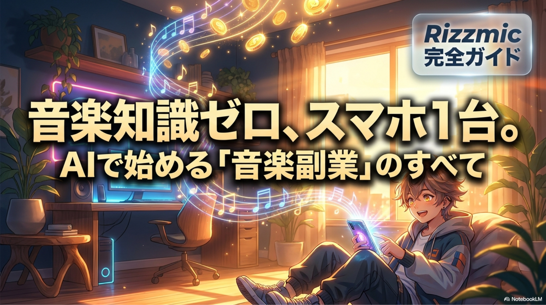 スマホだけで曲が作れるAIアプリ「Rizzmic（リズミック）」でAI音楽副業を始める方法【初心者向け】