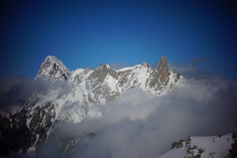 Grandes Jorasses, Dome de Rochefort und Dent du Géant