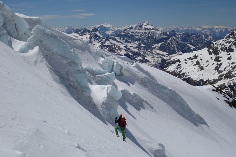 Aufstieg zur Dent d`Hérens.