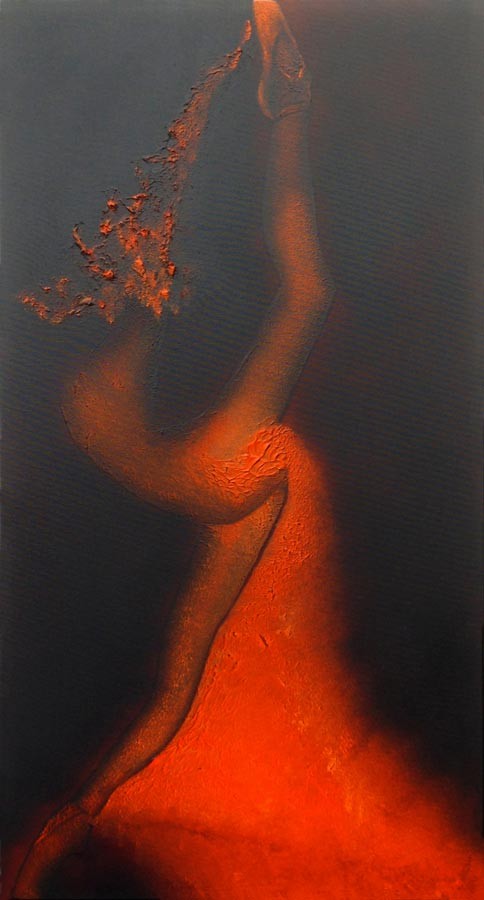 "Imaginäre Verführung" - Sonny Lindgens - Acryl Mischtechnik auf Leinwand, 115 x 60 cm - 2015 