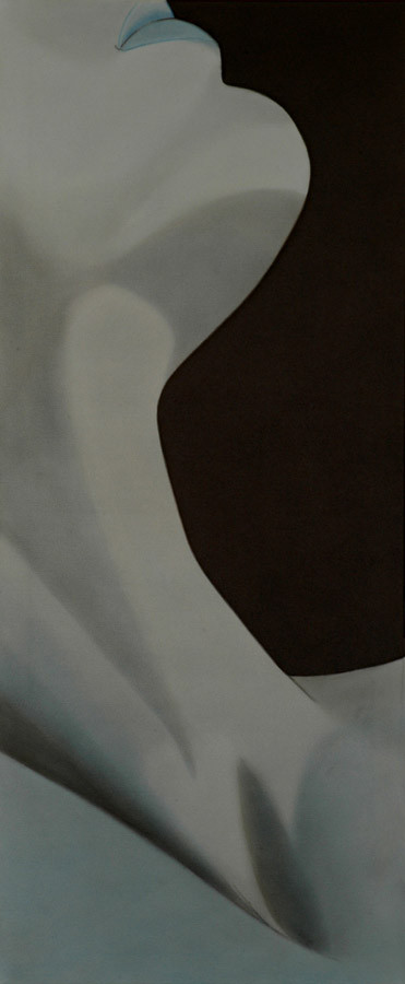 "Teilansicht Porträt" - Sonny Lindgens - Acryl/Kohle, 50 x 120 cm - 2008