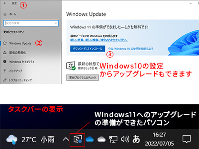 Windows11へ準備が出来たWindows10