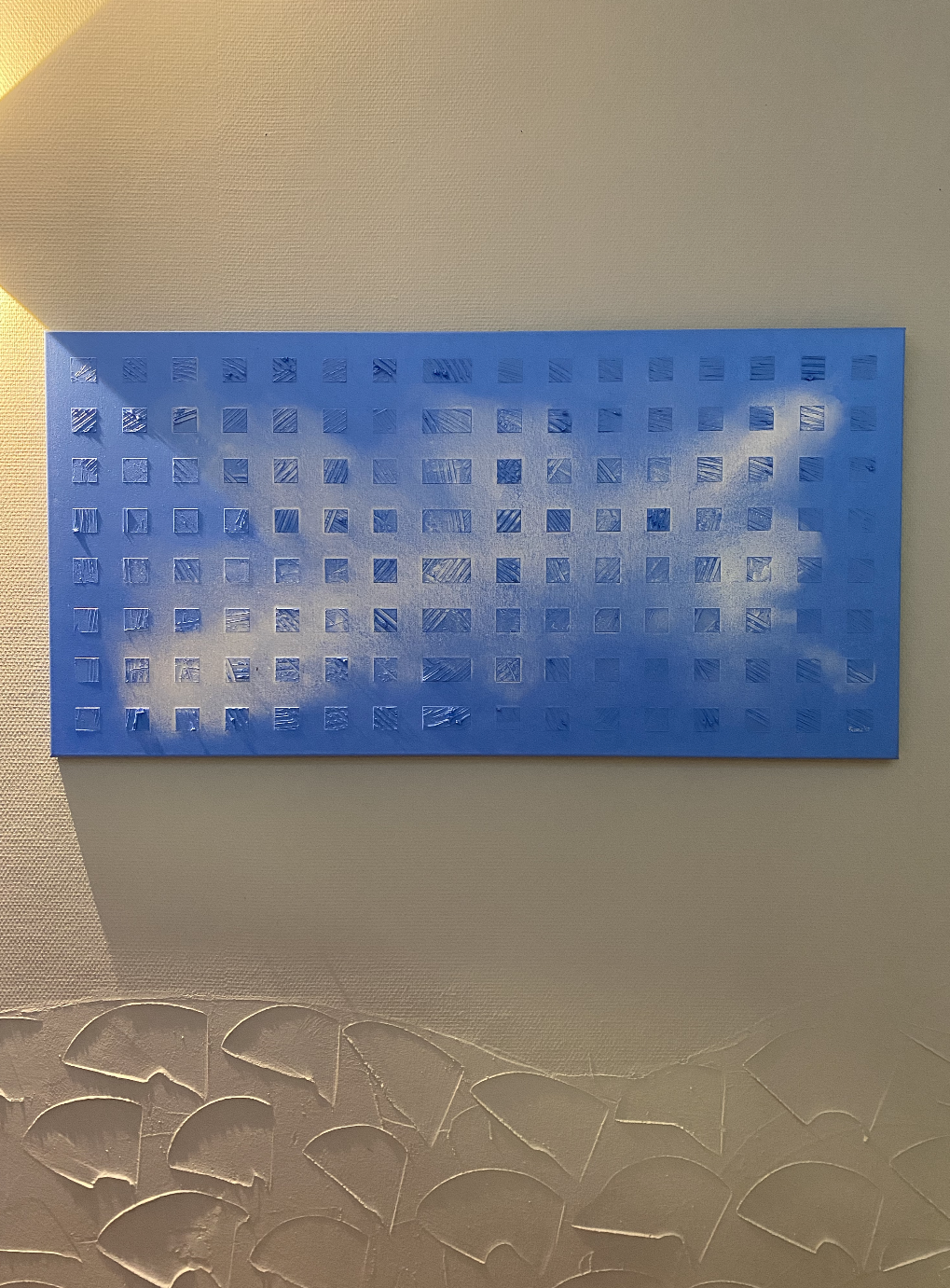 Acryl auf Leinwand in Blau-Tönen