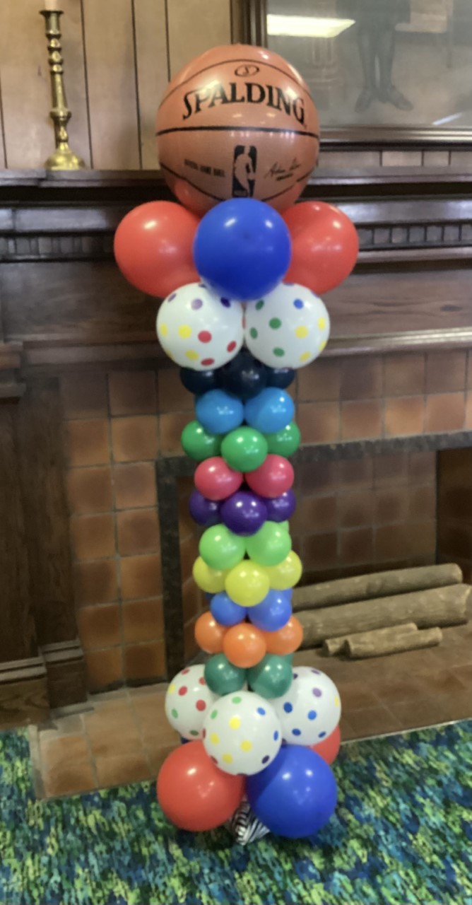 Air-Filled Balloon Column Basketball