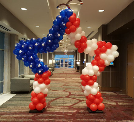 Air-Filled Balloon Star Arch Patriotic