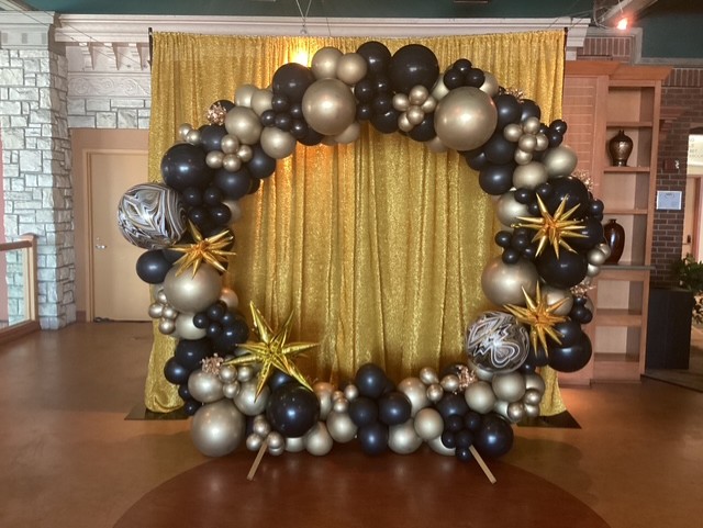 Air-Filled Circle Arch Organic Black Gold