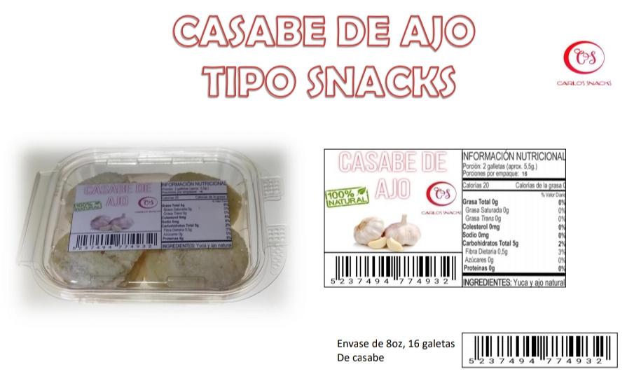 Casabe o pan de yuca Sabor a cebolla 