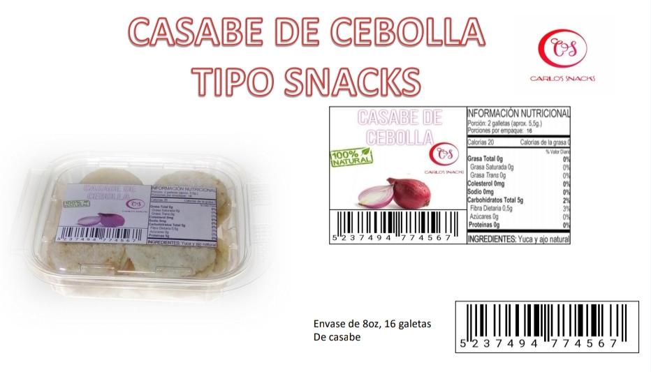 Casabe o pan de yuca Sabor a Cebolla