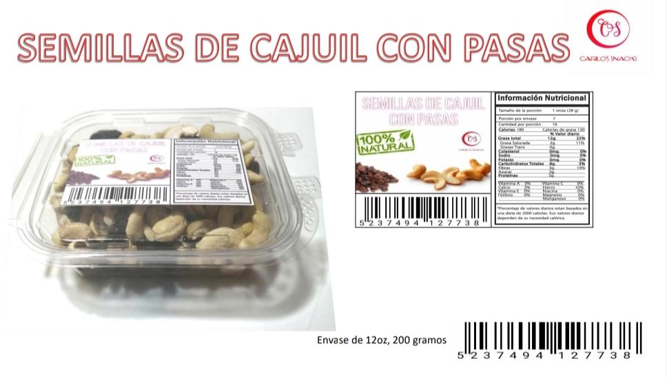 Semilla de cajuil con pasas