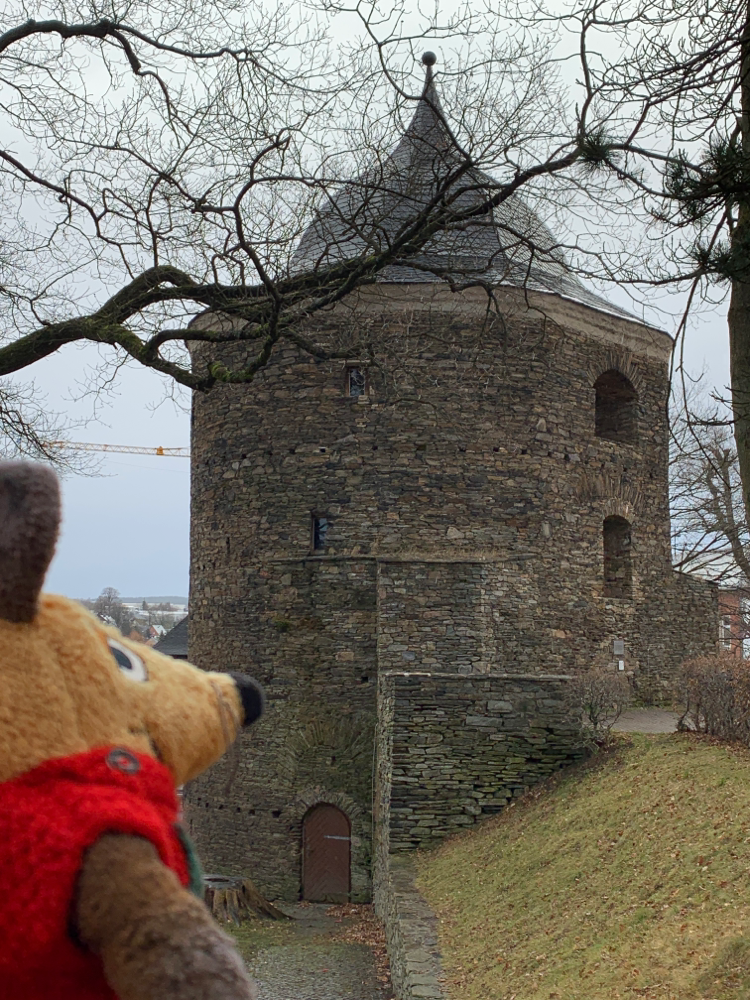 Einer von ehemals vier Stadttürmen in Marienberg