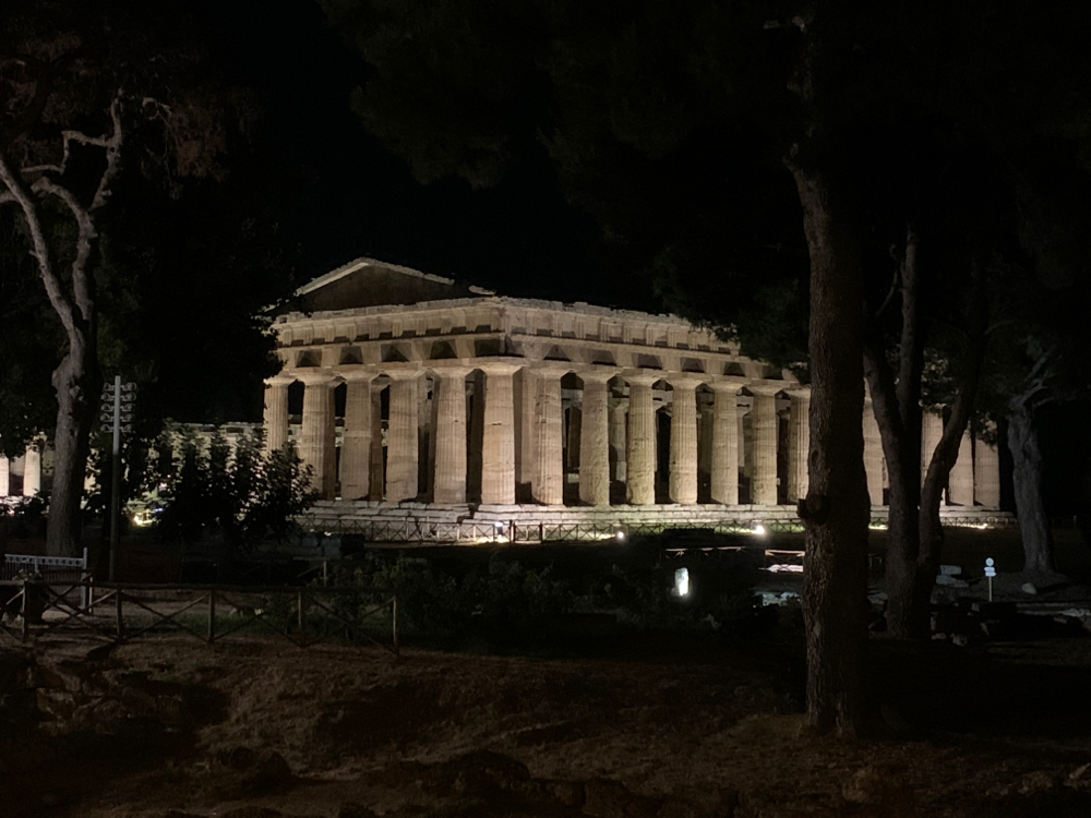 Paestum by night