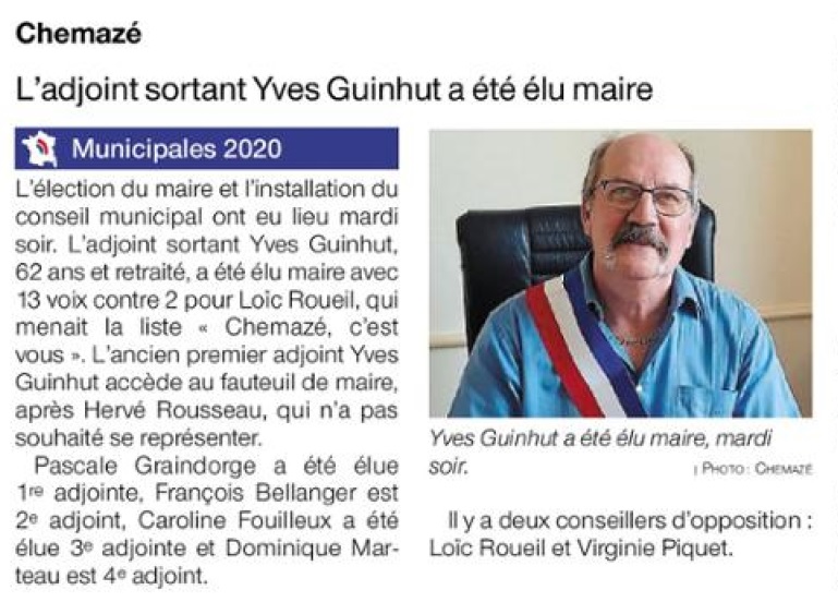 Ouest France du 28 mai 2020