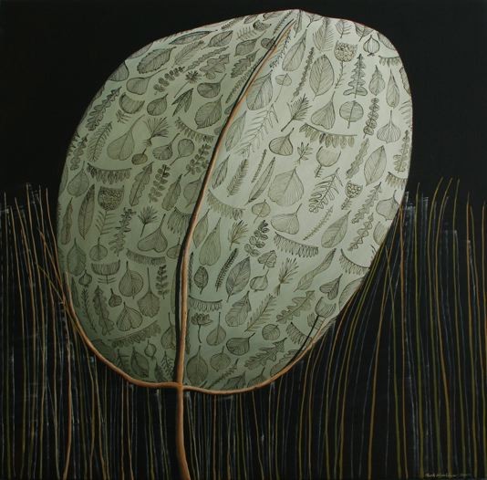 'New leaf',760 x760mm,oil on canvas.