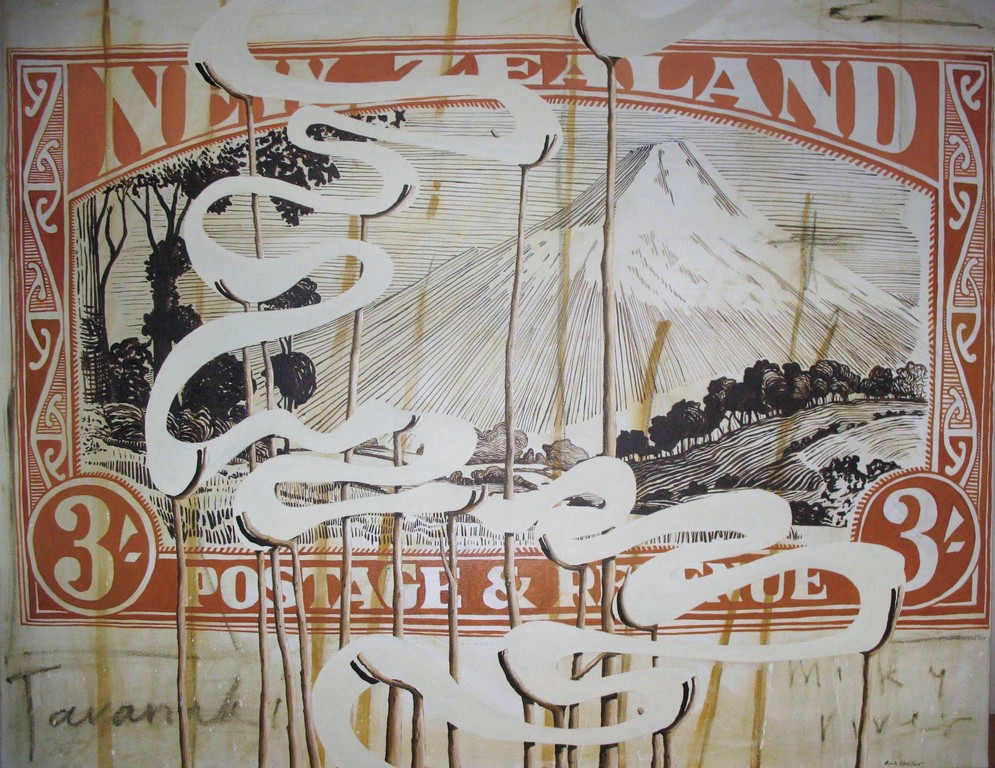 'Taranaki milky river' 1140 x 970mm, oil on canvas