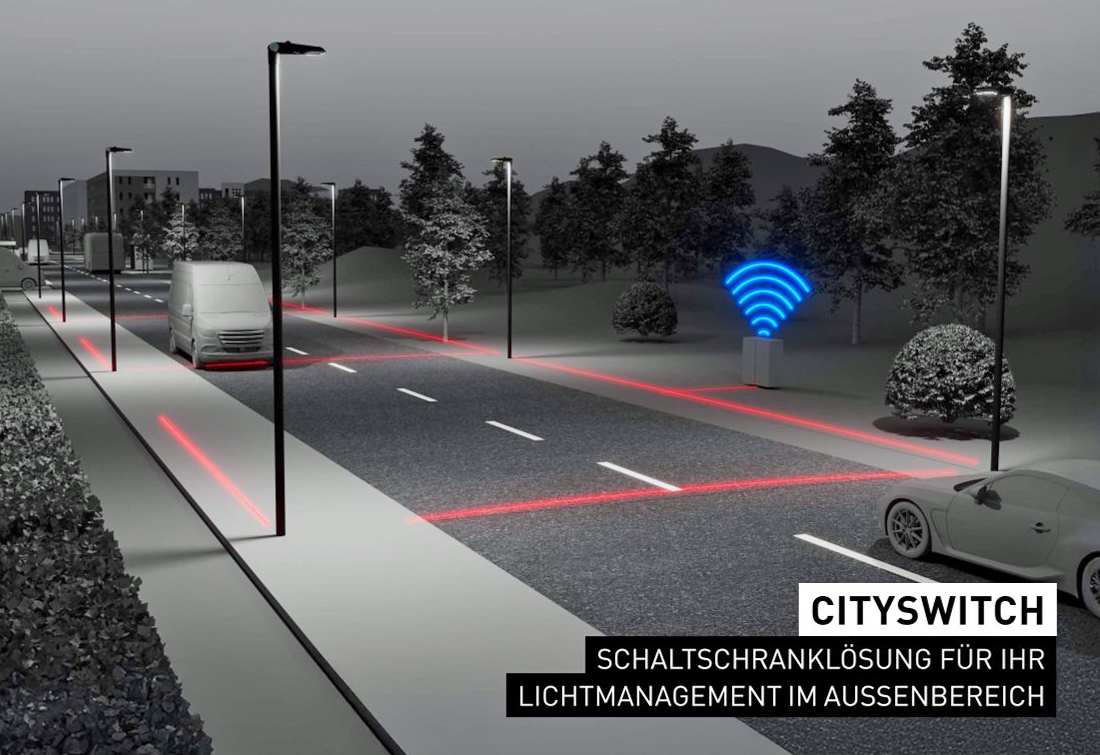 Intelligente Schaltschranklösung für Lichtmanagement von Straßenbeleuchtungsanlagen