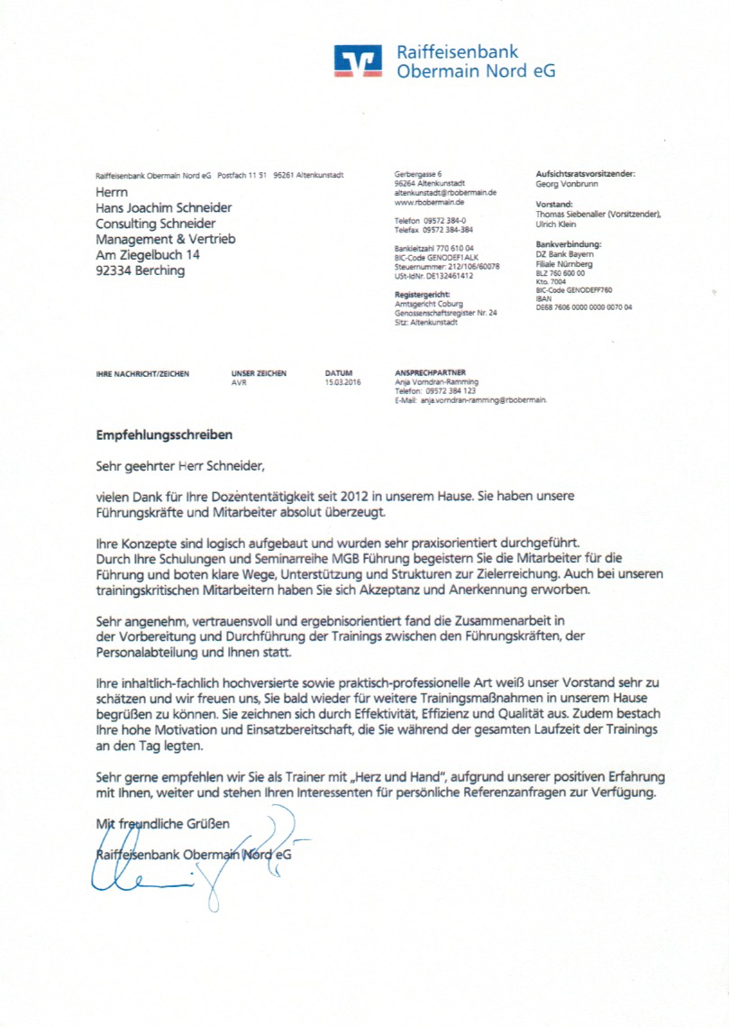 Empfehlungsschreiben/artikel cmvschneiders Webseite!