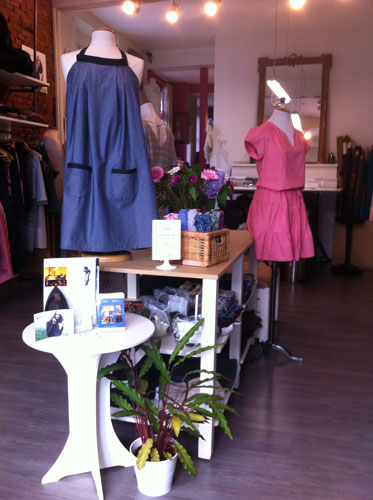 Intérieur boutique atelier Melle et Ma douce à Toulouse