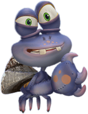 bernard-l'ermite - faune aquatique - animaux - smiley émoticône émoji cartoon clipart illustration - artémotic