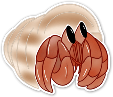 bernard-l'ermite - faune aquatique - animaux - smiley émoticône émoji cartoon clipart illustration - artémotic