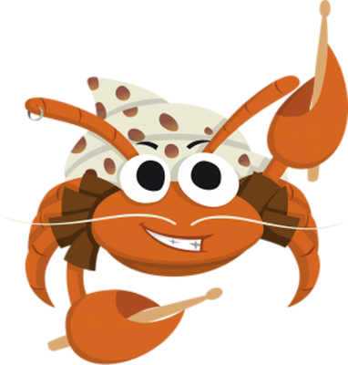 bernard-l'ermite - faune aquatique - animaux - smiley émoticône émoji cartoon clipart illustration - artémotic