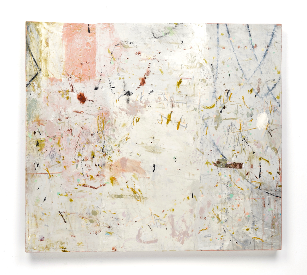 Out of the Woods #3, acrylic, drawing media, collage & oil stick on custom mounted 1/8" birch plywood, 25 1/2"x 28 1/2", 2022, available 