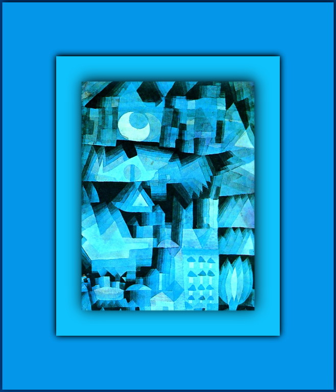 La città delocalizzata secondo Paul Klee - (Titolo: Notte in Città) - Paul Klee, artista di somma sensibilità e capacità intuitive, nel Suo Lavoro "di fatto" anticipa la proposizione di realtà delocalizzate propria del figurativismo quantico.