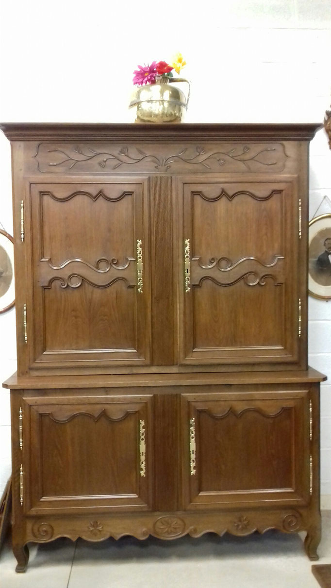 Buffet 2 corps en chêne XIXe