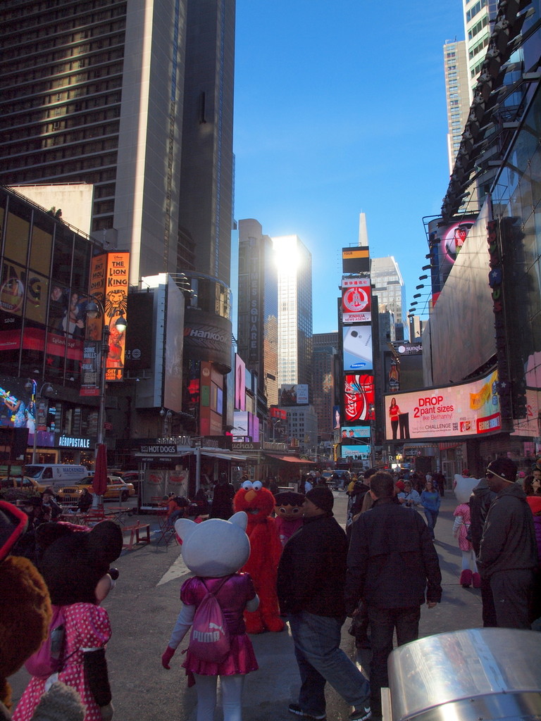 Times Square mit Kuscheltieren