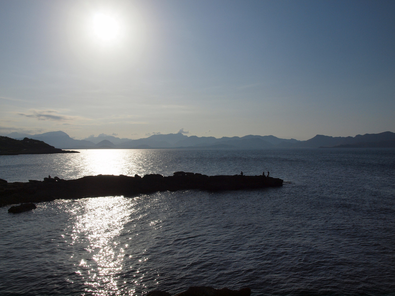 Angler im Sonnenuntergang, bei Mal Pas 