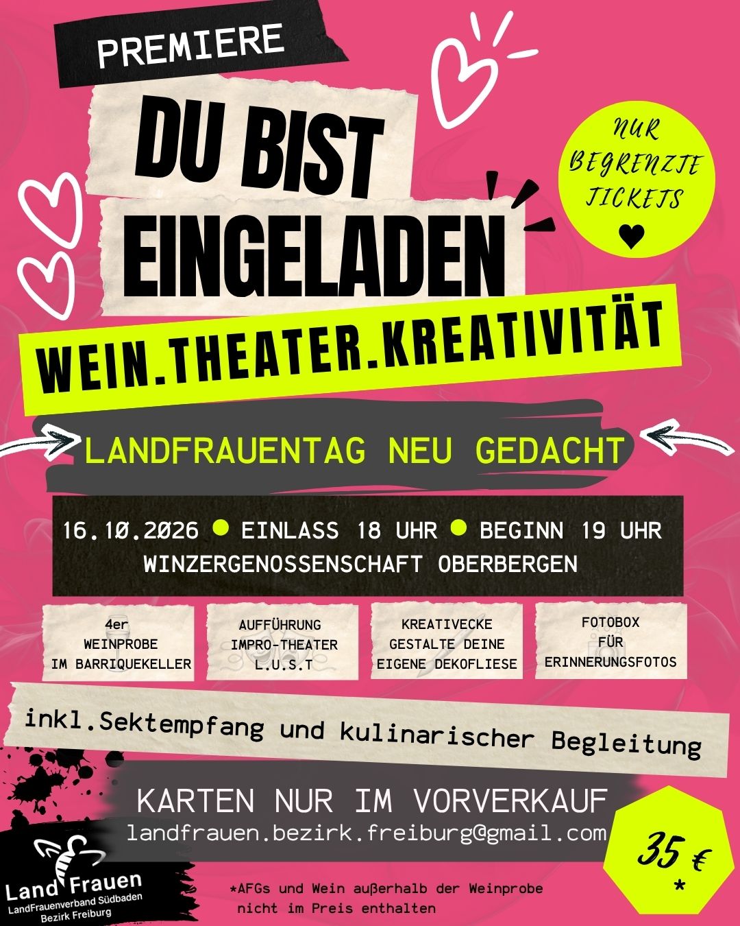 Du bist eingeladen: BezirksLandFrauentag 2026 - LandFrauenTag neu gedacht