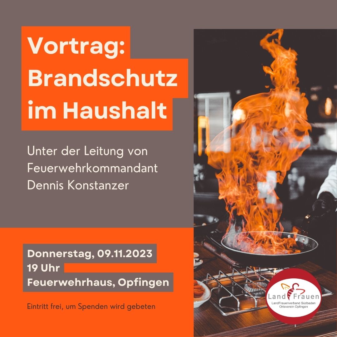 Vortrag "Brandschutz im Haushalt"