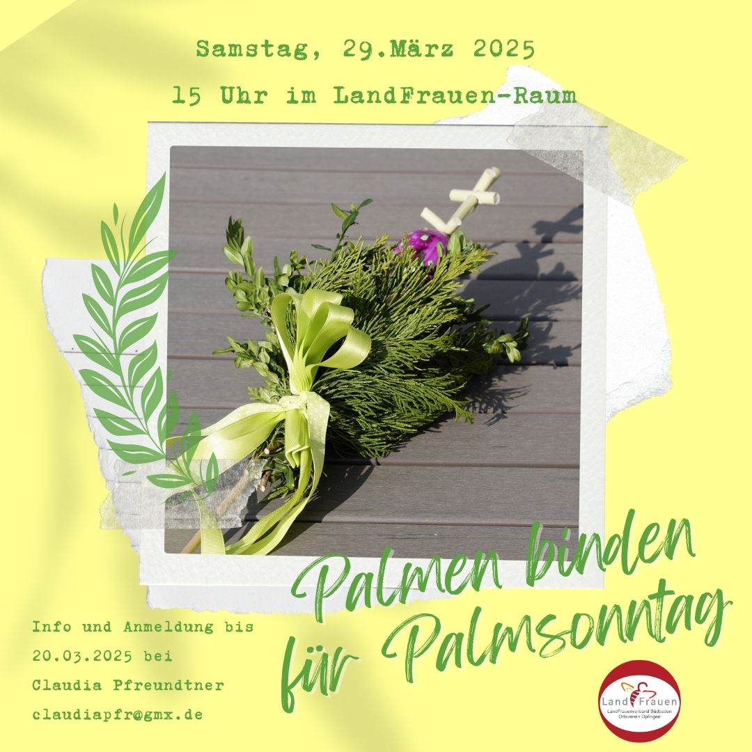 Palmen binden für Palmsonntag