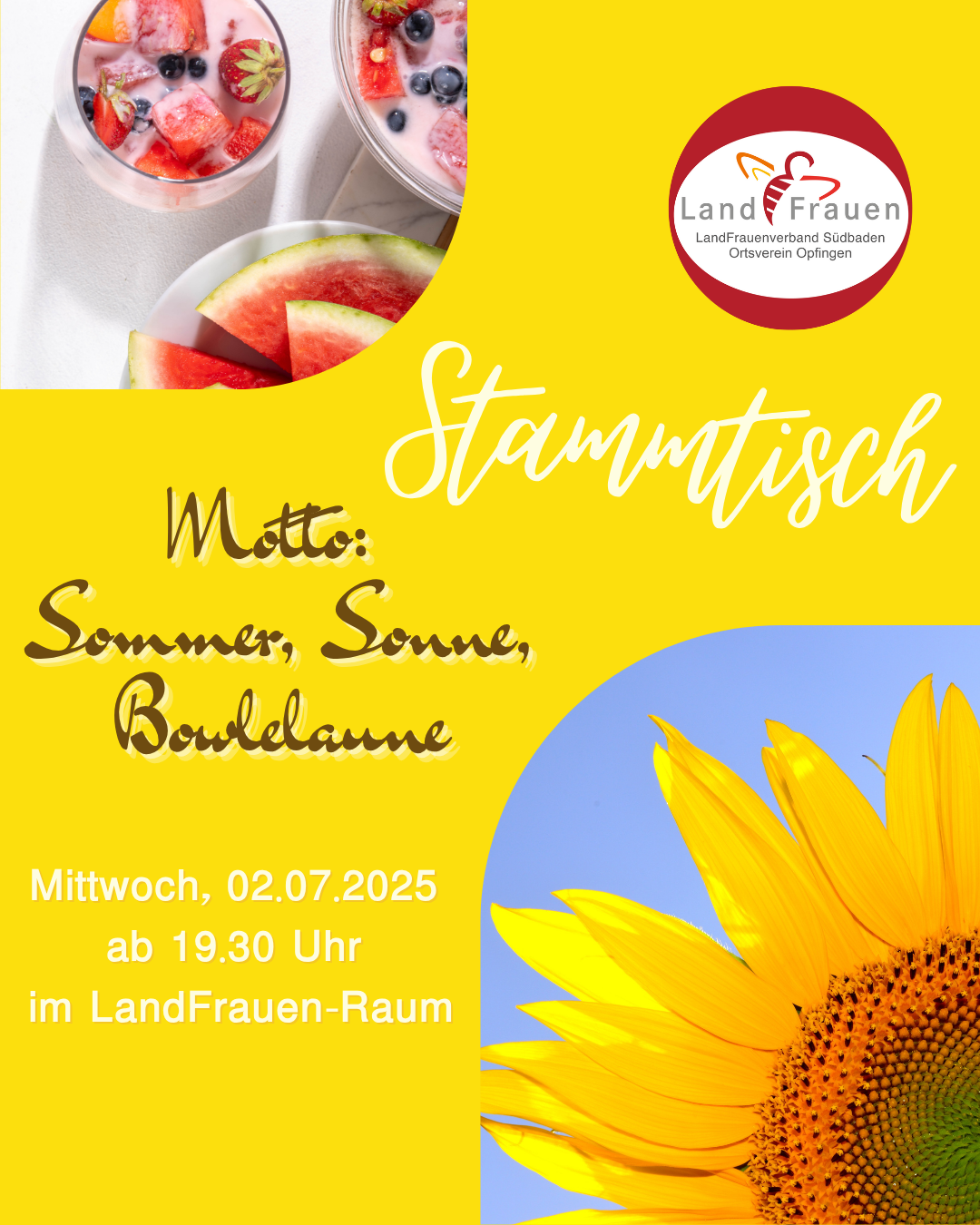 Nächster Stammtisch am 02.07.2025 – Motto: Sommer, Sonne, Bowlelaune!