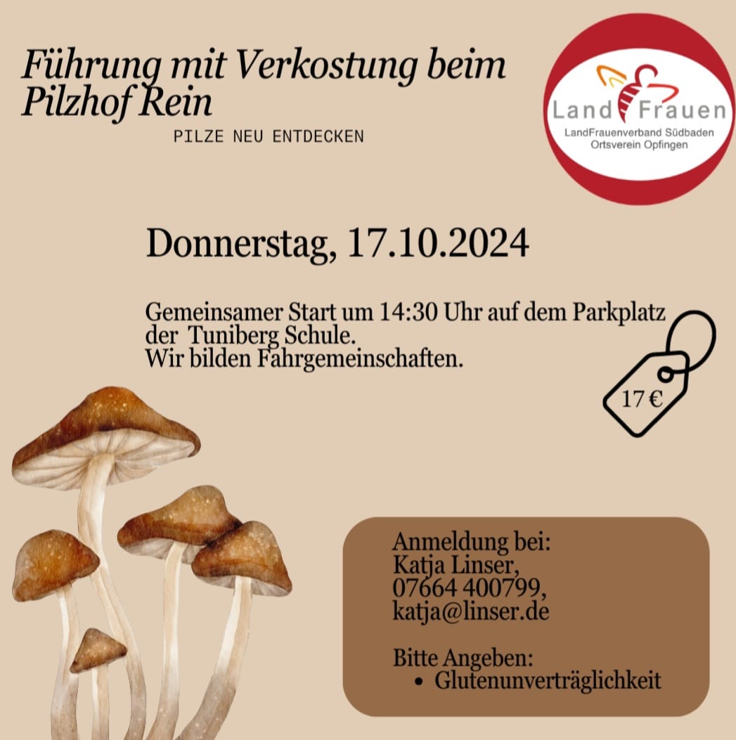 Führung beim Pilzhof Rein in Gündlingen