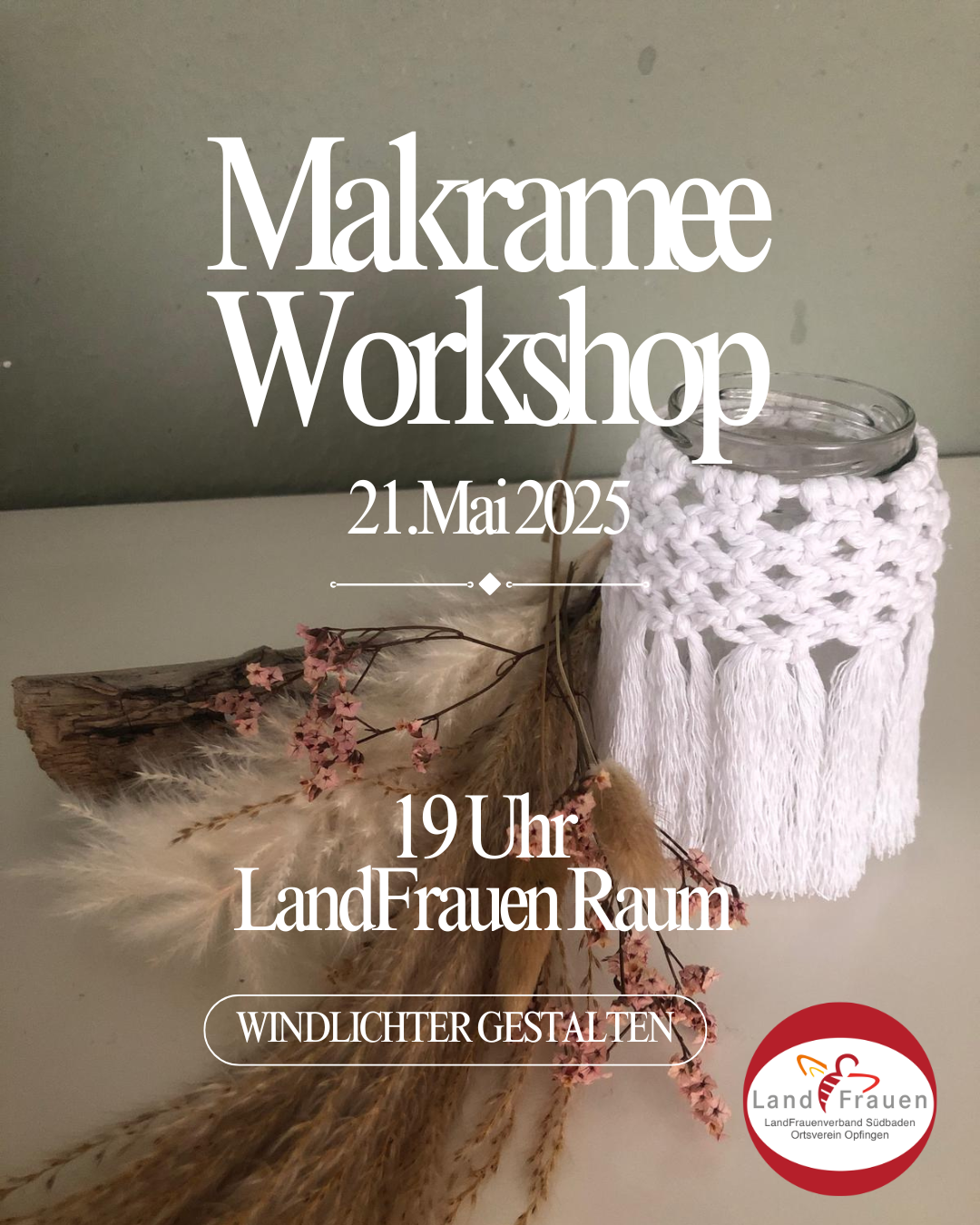 Makramee-Workshop – Windlichter gestalten
