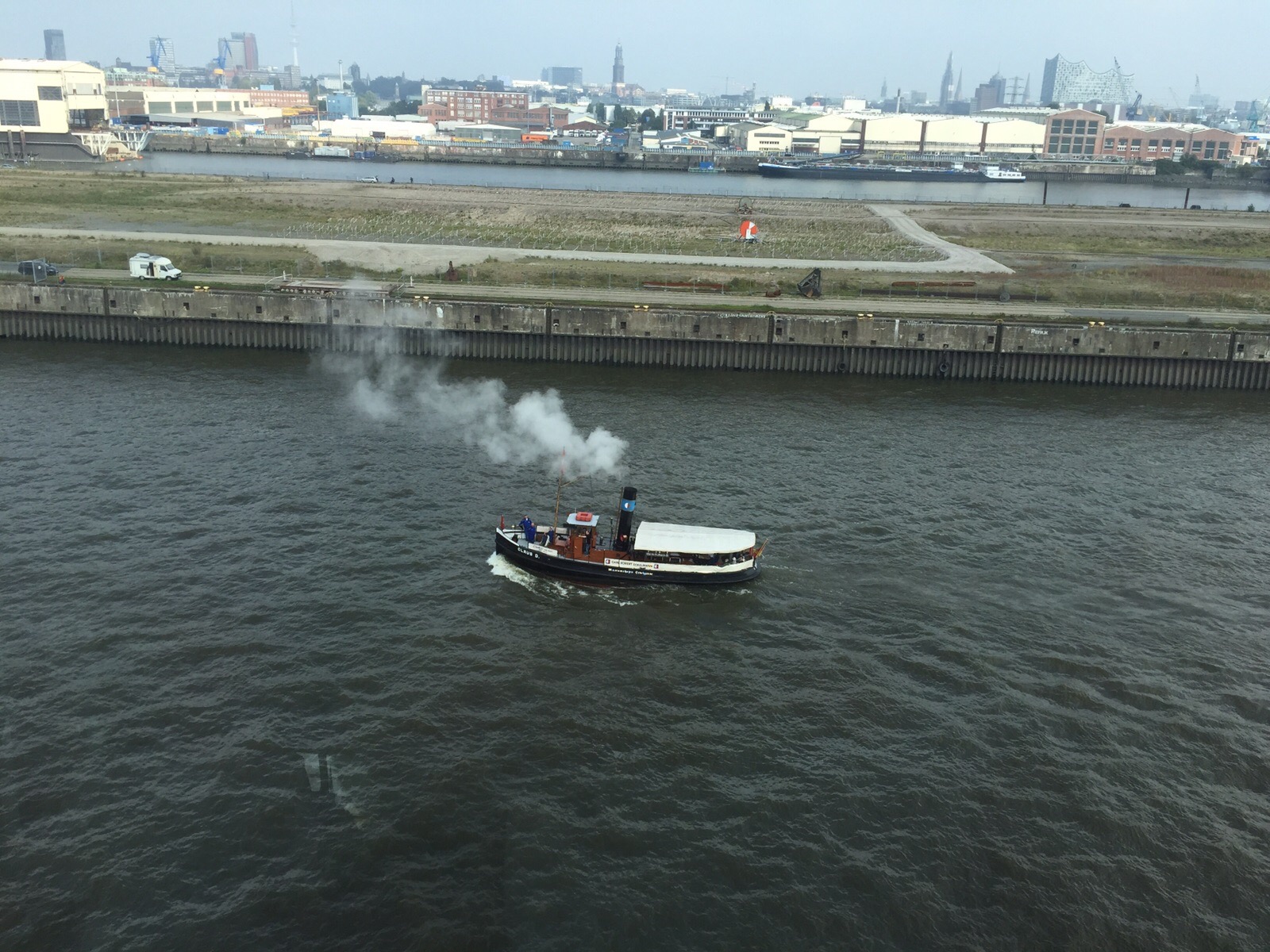 Claus D. seen from the bridge of MV AIDAbella