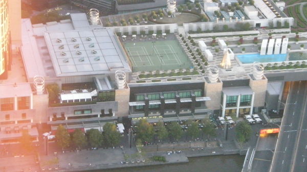Court de tennise sur le toit du casino