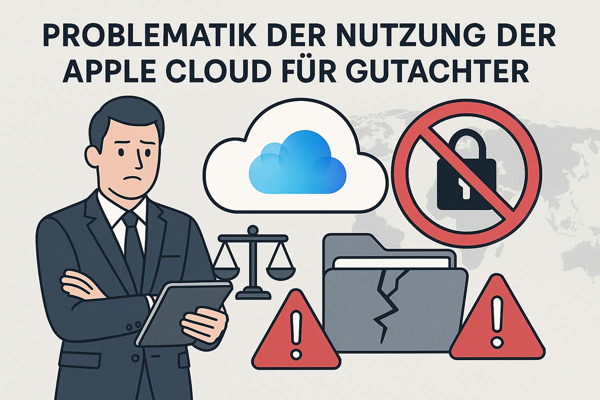 Warum Gutachter auf die Nutzung der Apple iCloud verzichten sollten