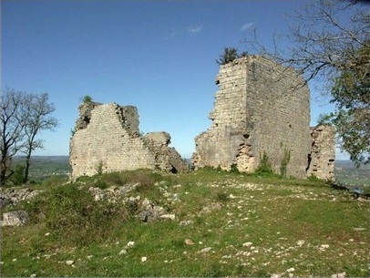 Ruines du château de Taillefer, flanc ouest (cliché PAH)
