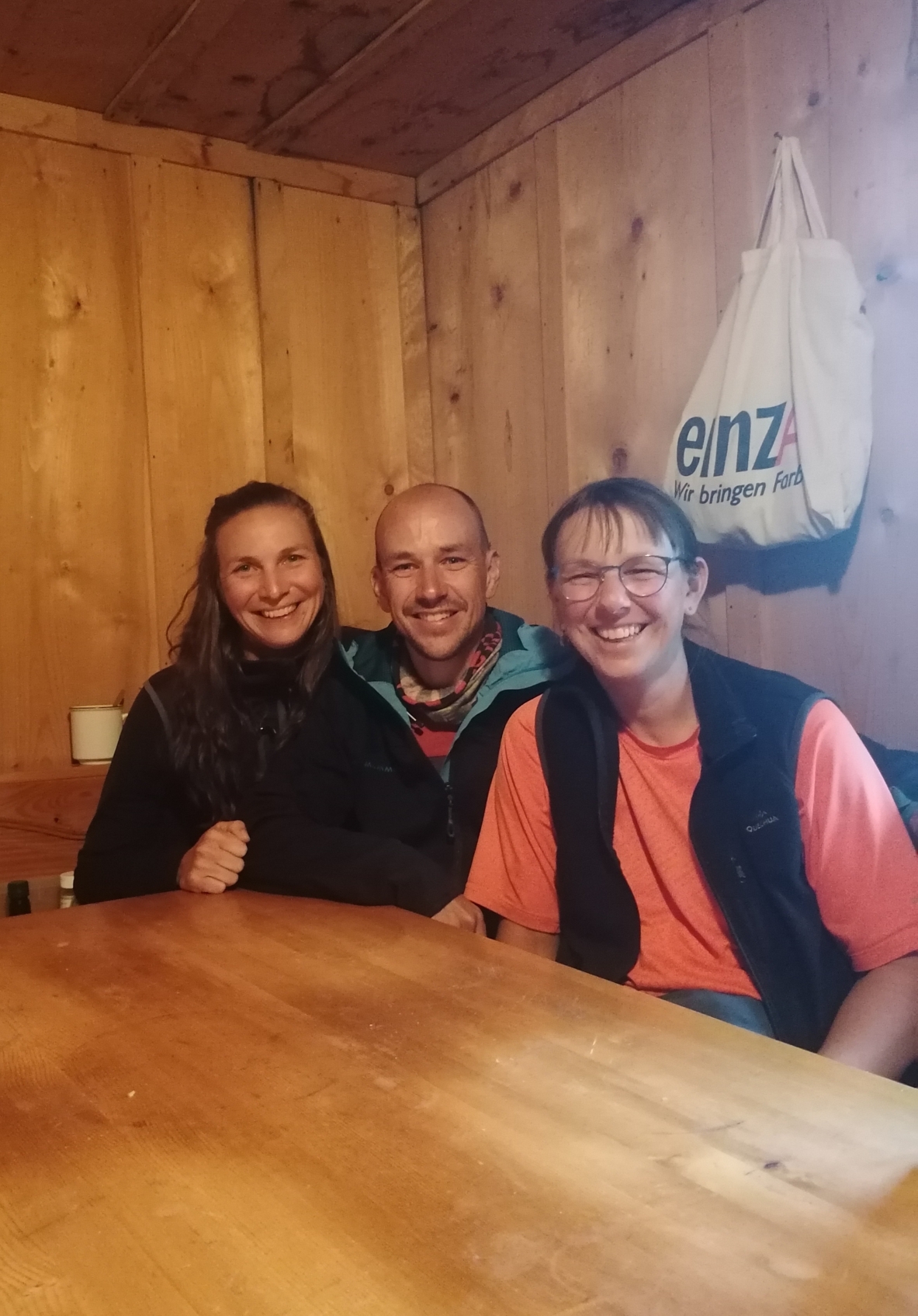 Danke Andrea und Ornella für das trockene Plätzchen bei euch